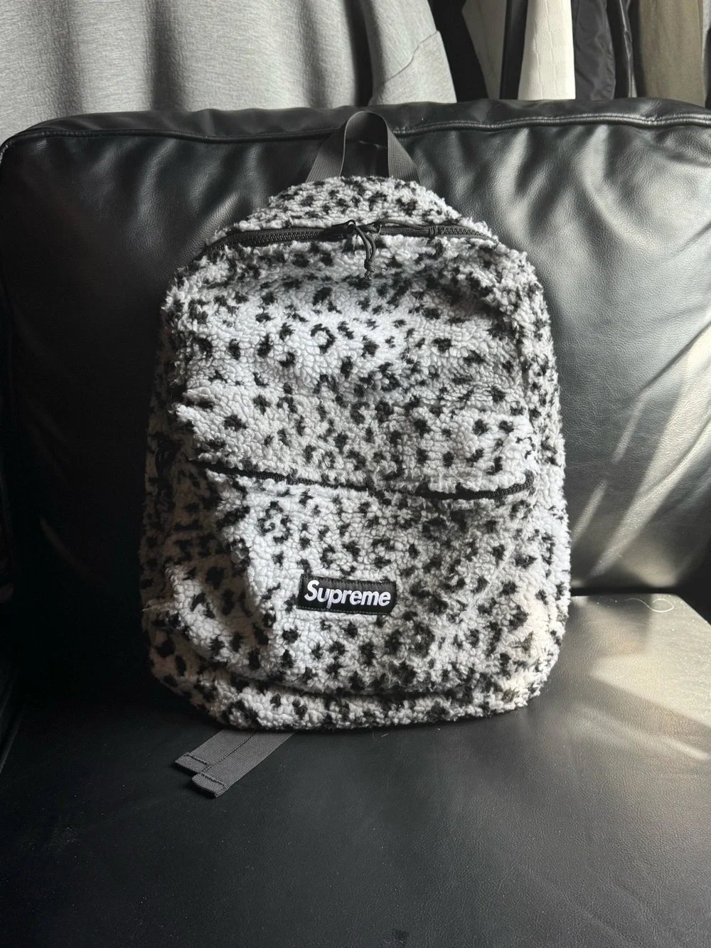 Rare Supreme Snow Leopard Fleece Backpack